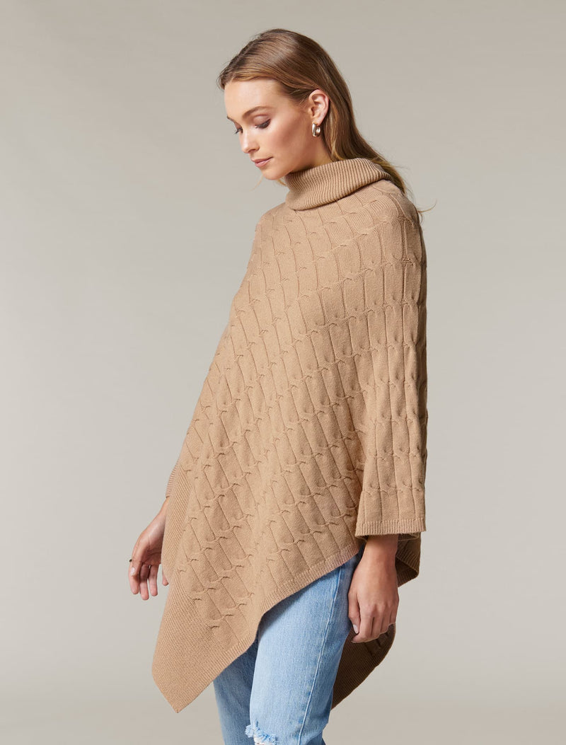 Ruby Cable Knit Poncho - Forever New