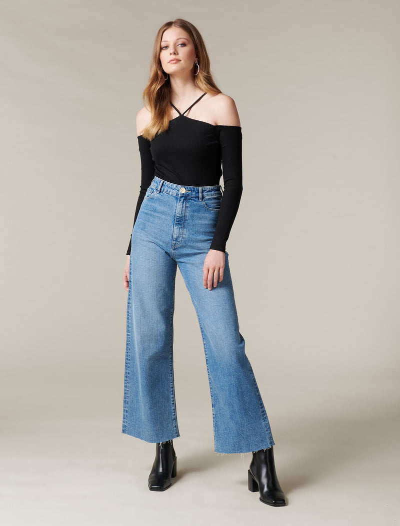 Calesta Cold Shoulder Halter Top - Forever New