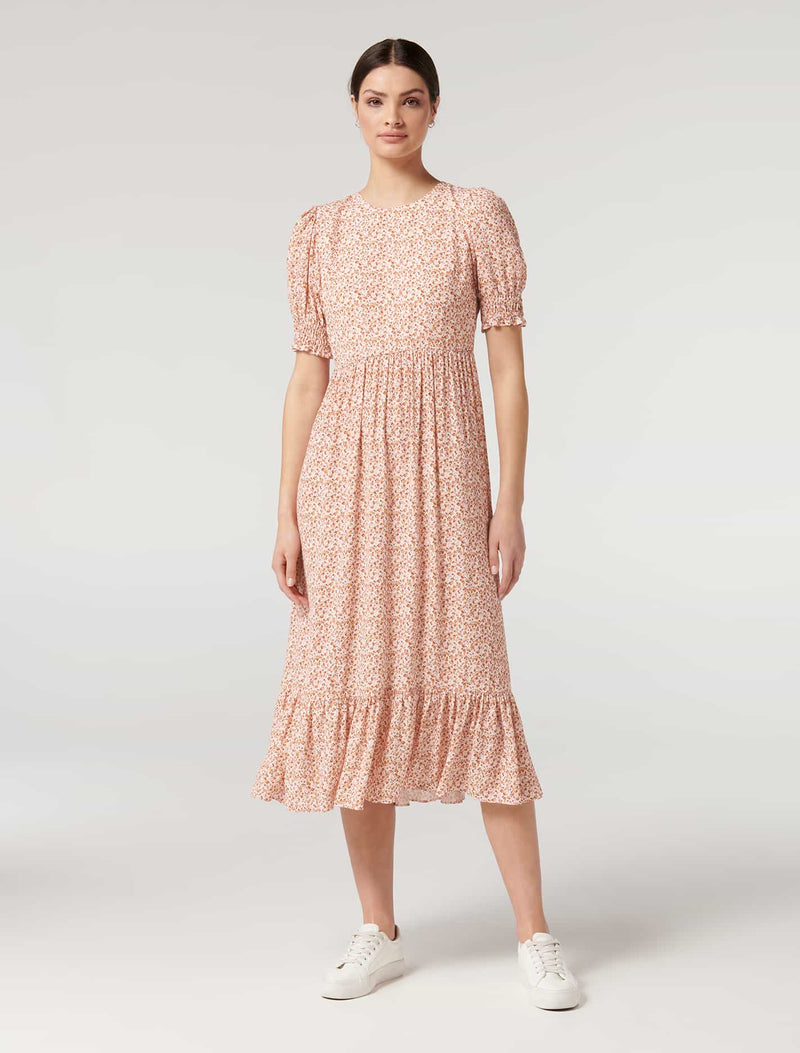 Louise Puff Sleeve Midi Dress - Forever New