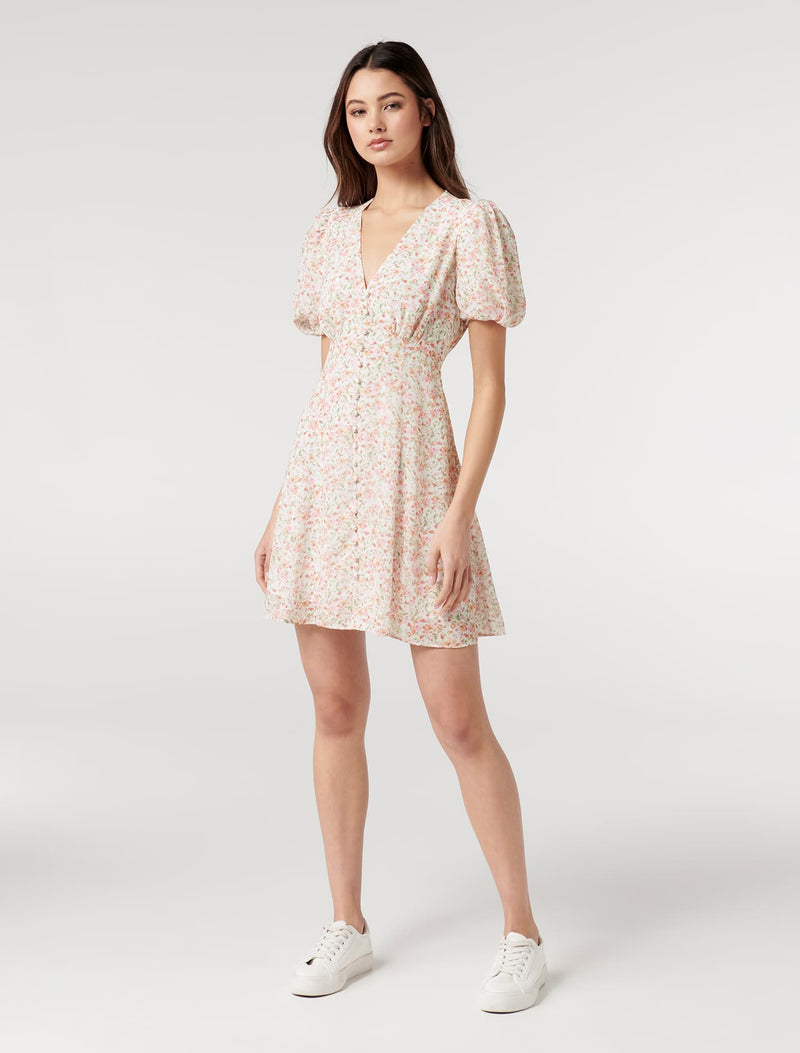 Reece Puff Sleeve Mini Dress - Forever New