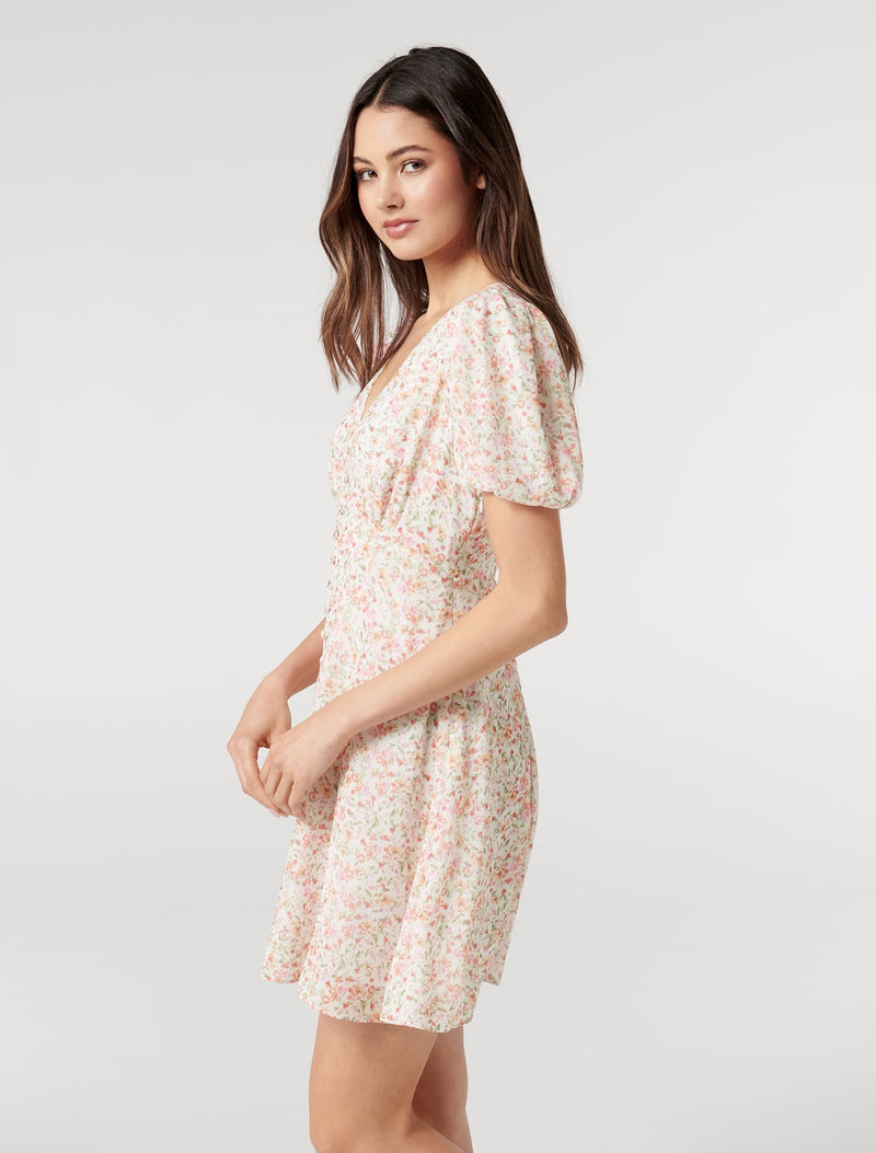 Reece Puff Sleeve Mini Dress - Forever New