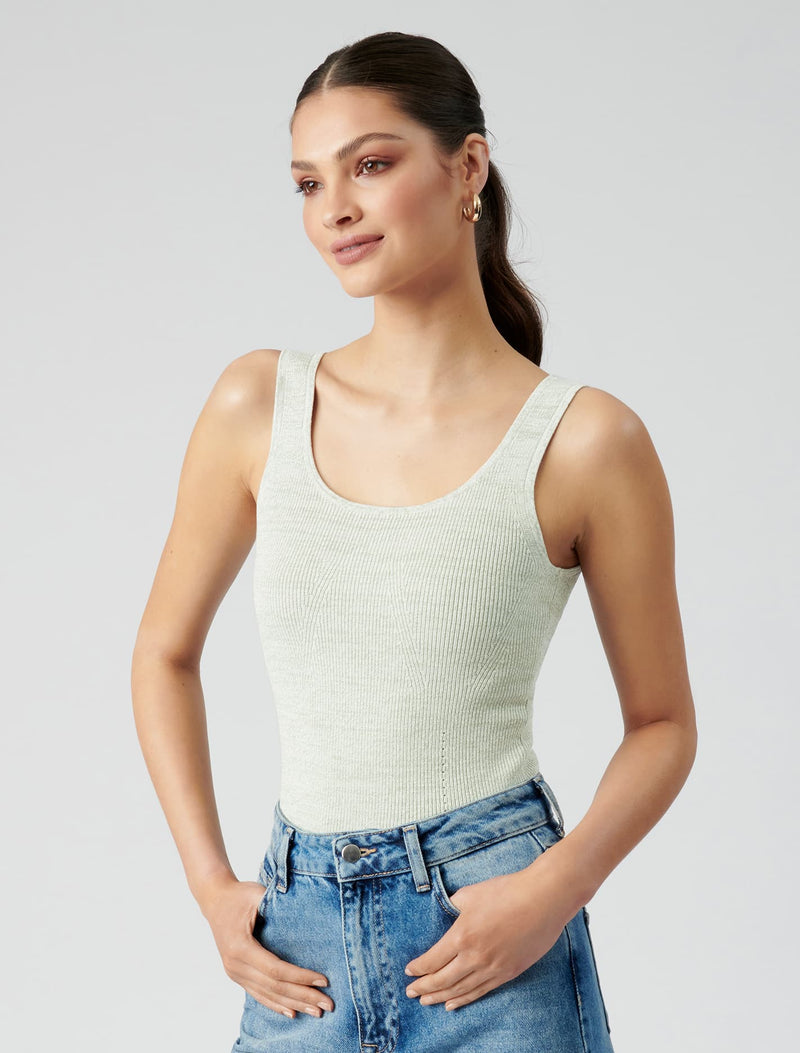 Aria Scoop Neck Knit Tank - Forever New