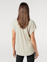 Camilla Satin Front Essential Tee - Forever New