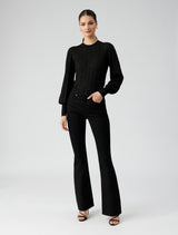 Mia Metallic Pointelle Knit Jumper - Forever New