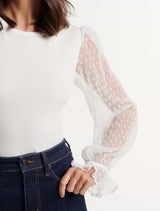 Margot Dobby Sleeve Top Forever New