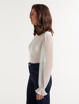 Margot Dobby Sleeve Top Forever New