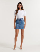 Courtney Vintage Denim Mini Skirt - Forever New
