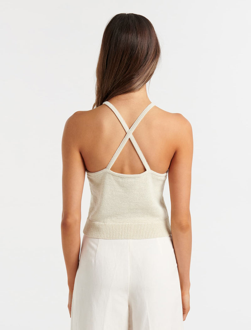Adrian Halter Knit Tank - Forever New