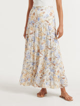 Antonia Multi Tiered Midi Skirt - Forever New
