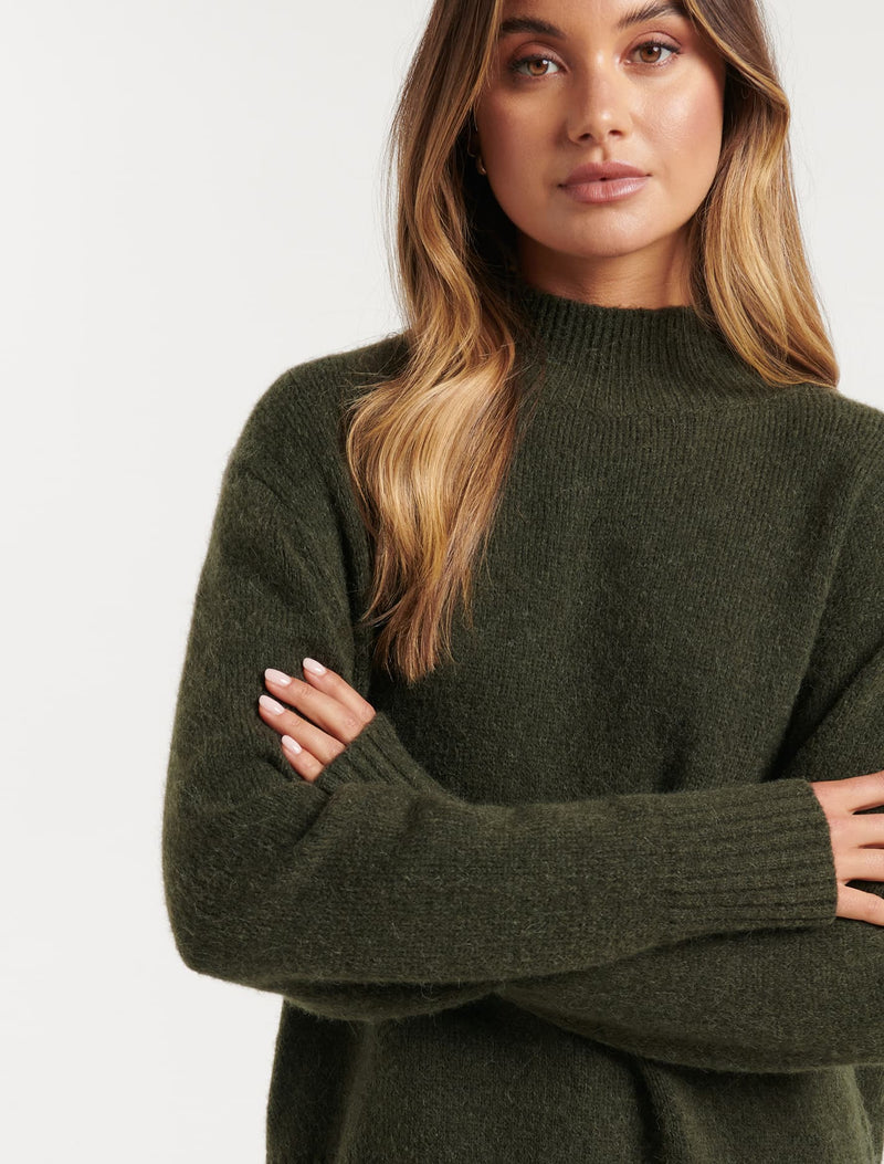 Elena Stand Neck Essential Knit Jumper - Forever New
