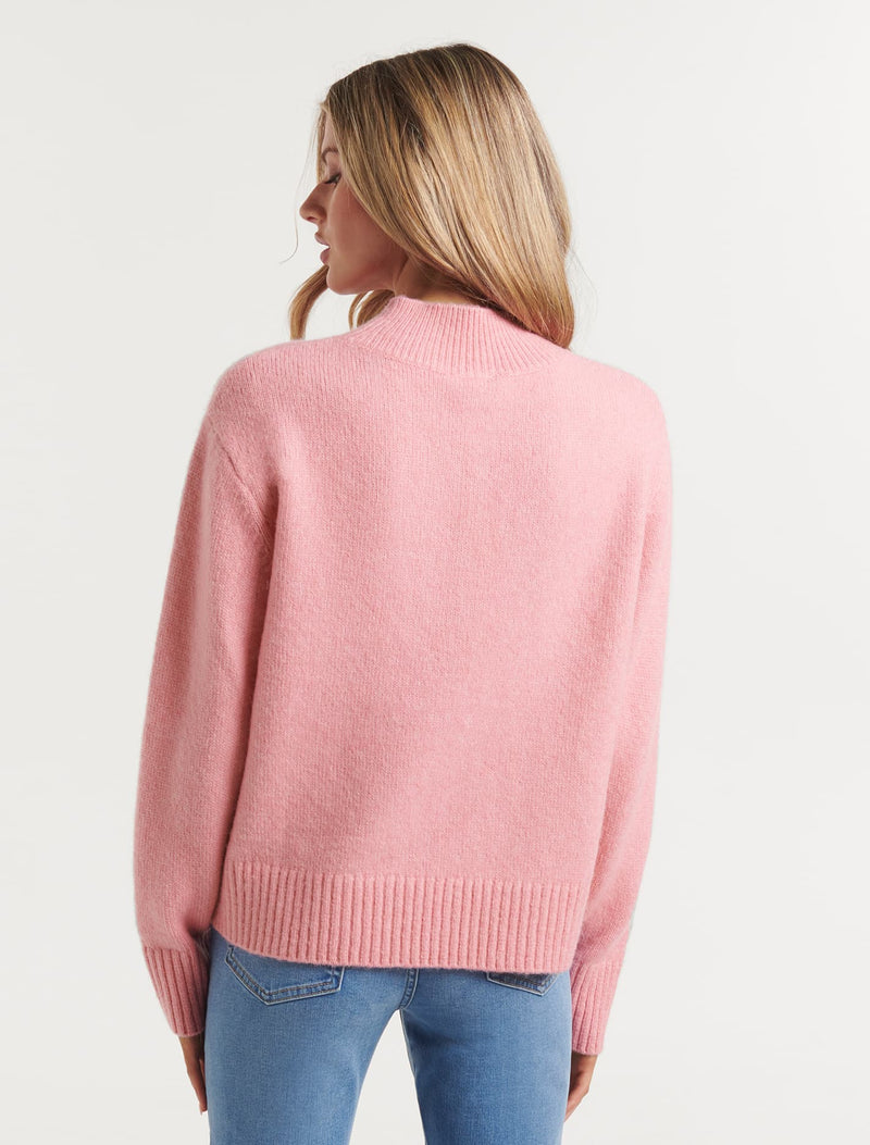 Elena Stand Neck Essential Knit Jumper - Forever New