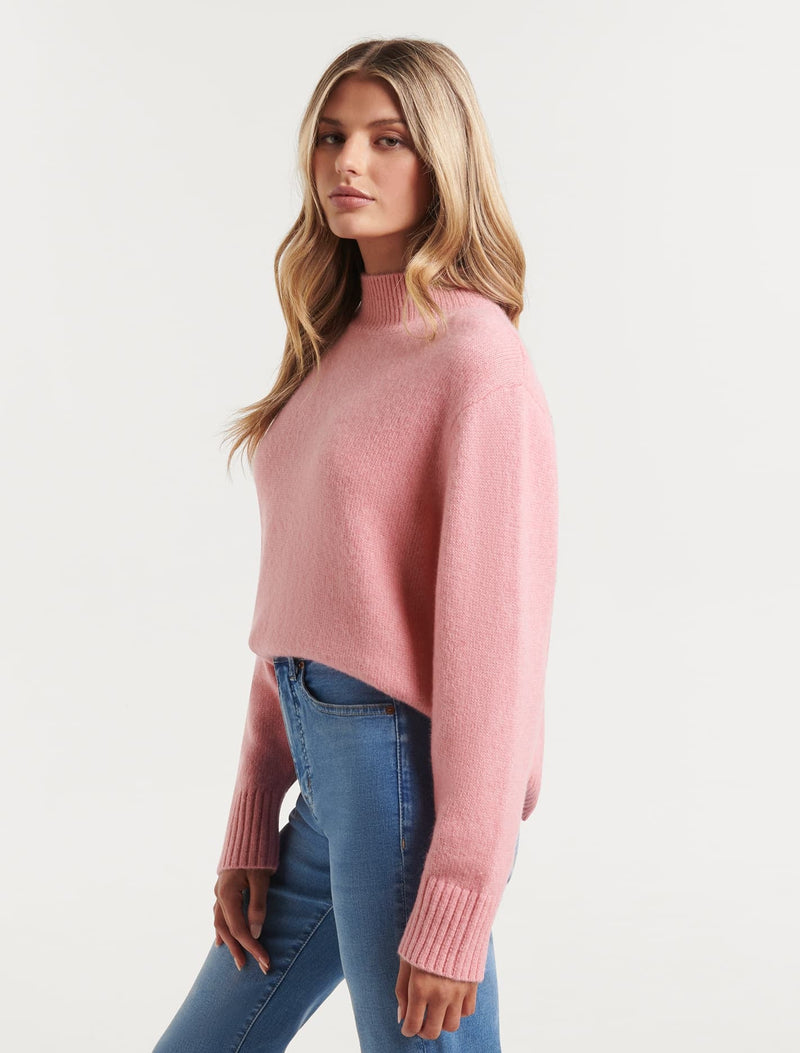 Elena Stand Neck Essential Knit Jumper - Forever New