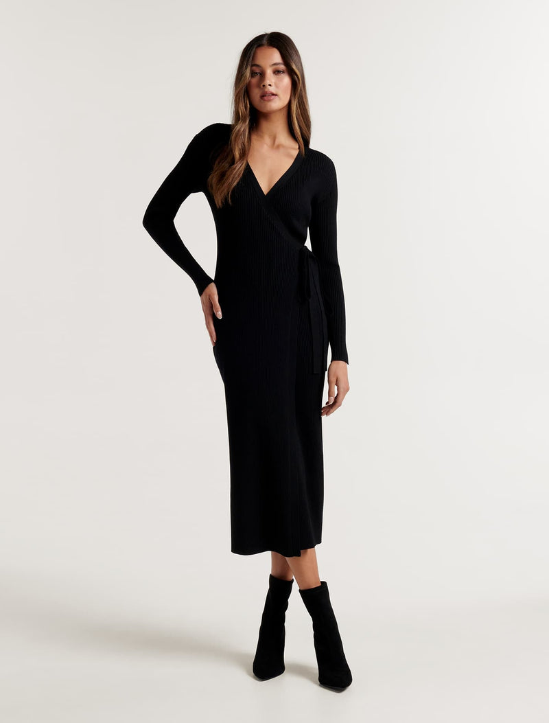 Prima Wrap Knit Dress - Forever New