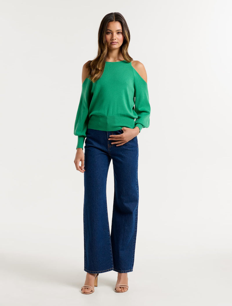 Britton Cold Shoulder Knit Jumper - Forever New