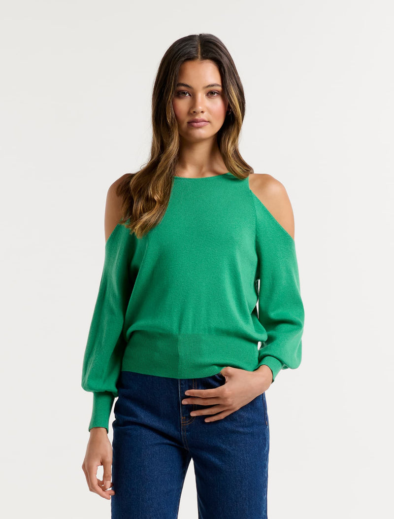 Britton Cold Shoulder Knit Jumper - Forever New