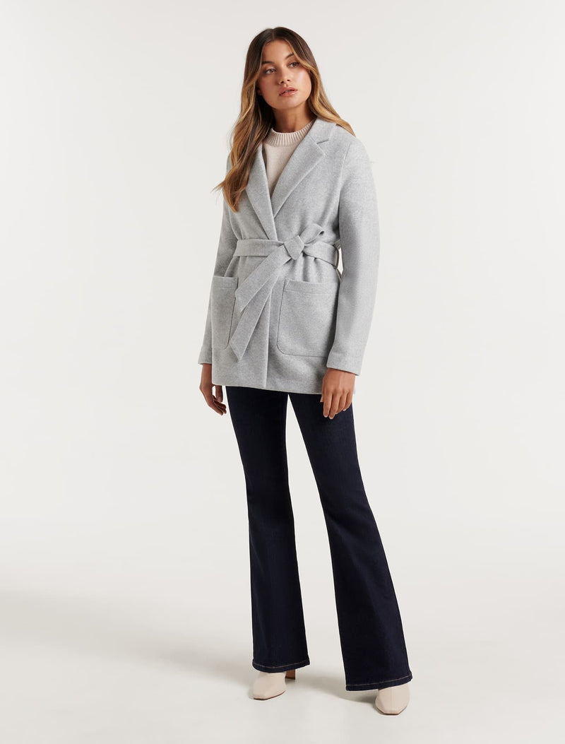 Sarah Wrap Coat - Forever New