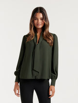 Ree Neck Tie Up Blouse - Forever New