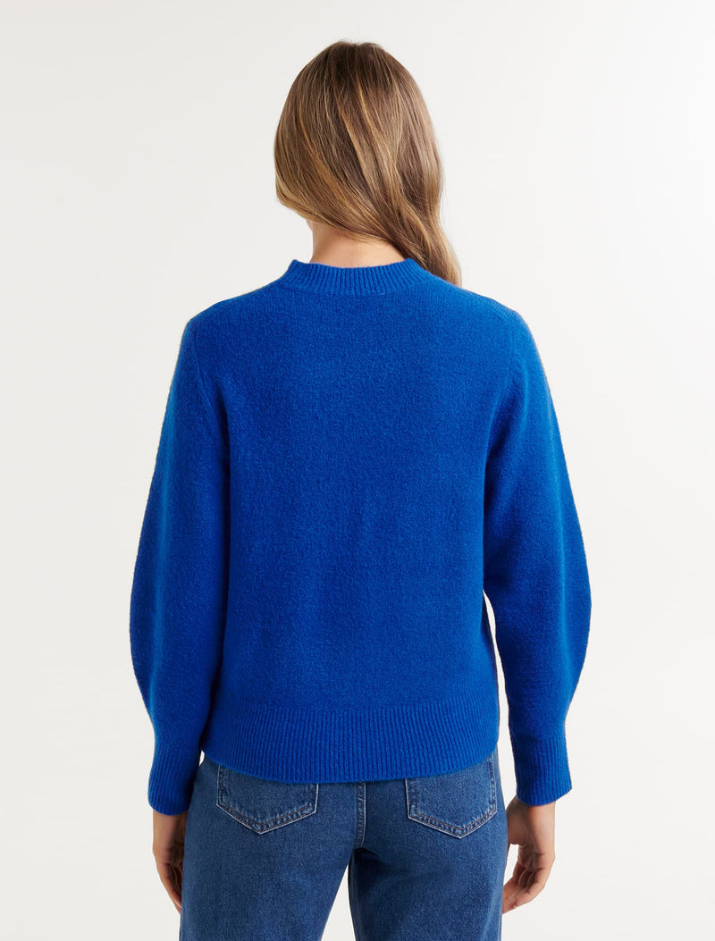 Issy Brushed Sleeve Detail Knit Jumper Forever New
