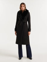 Nora Faux Fur Collar Coat - Forever New