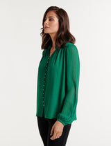Gwen Button Detail Blouse - Forever New