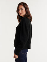 Elena Petite Stand Neck Essential Knit Jumper Forever New