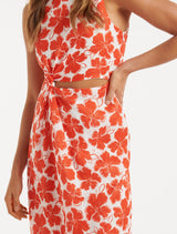Maeva Knot Cut Out Midi Dress - Forever New
