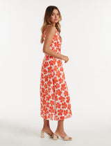 Maeva Knot Cut Out Midi Dress - Forever New