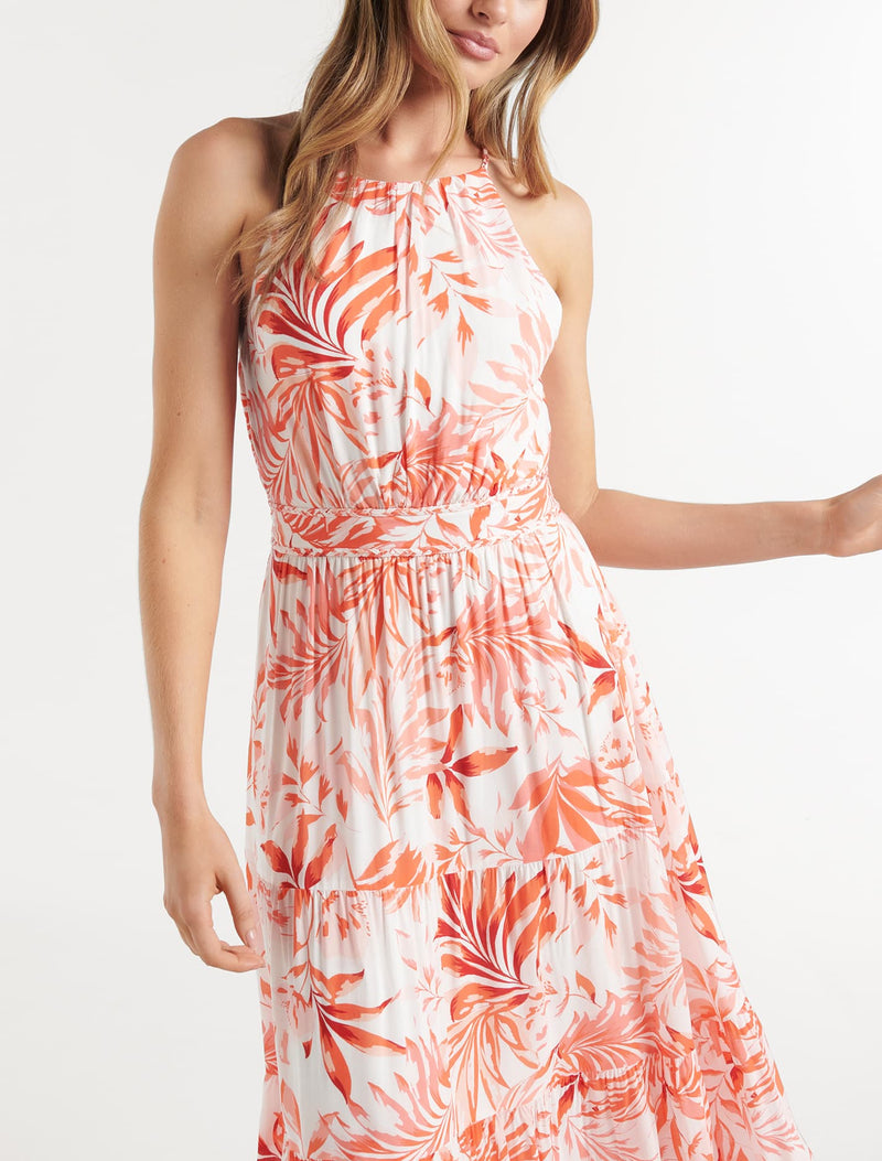 Rue Braided Strap Halter Maxi Dress Forever New