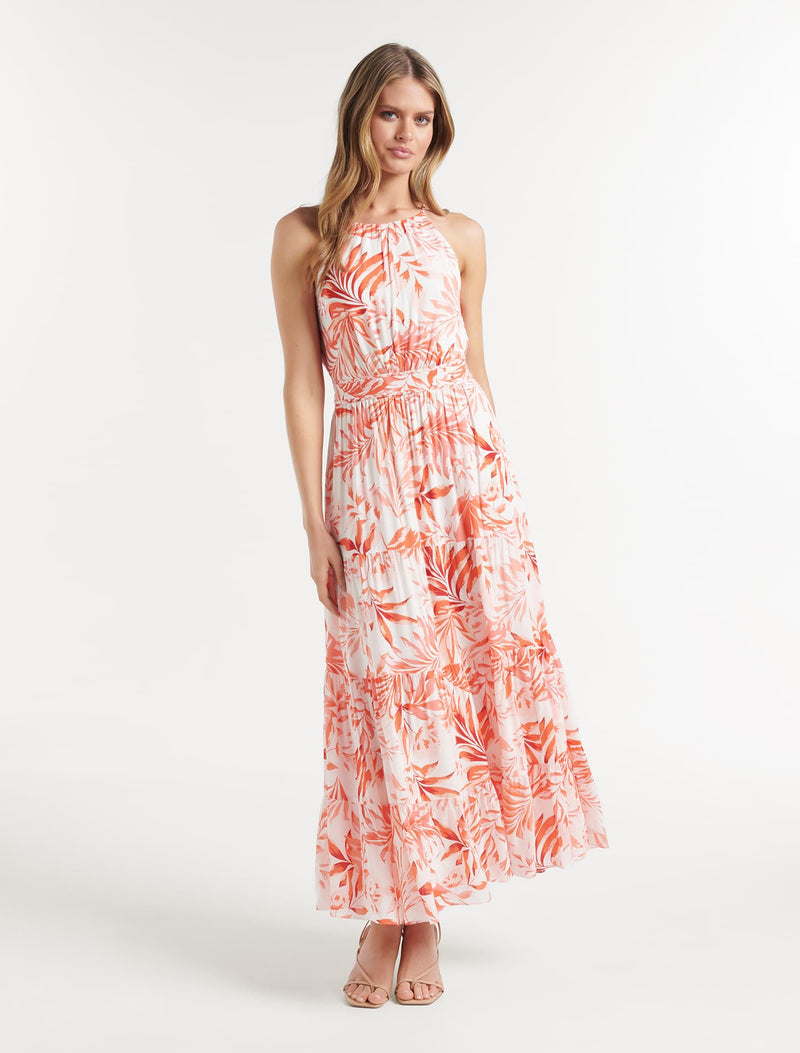 Rue Braided Strap Halter Maxi Dress Forever New