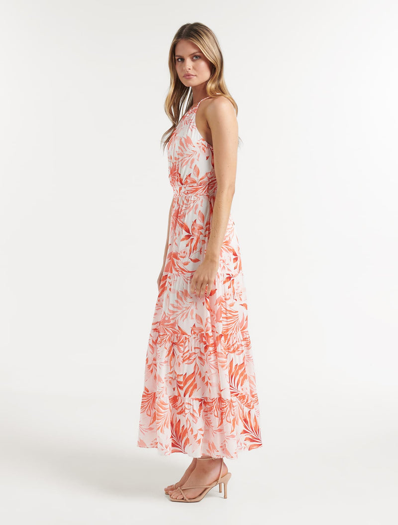 Rue Braided Strap Halter Maxi Dress Forever New