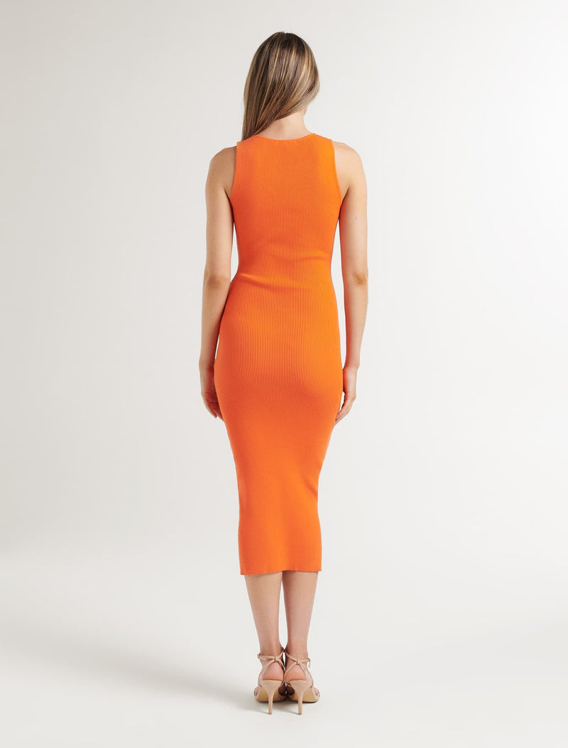 Leonie Twist Cut Out Knit Dress Forever New