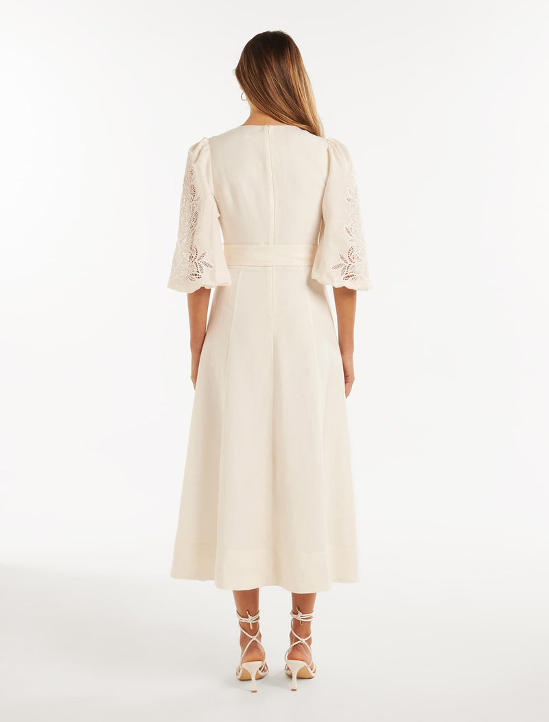 Delphi Lace Trim Midi Dress - Forever New