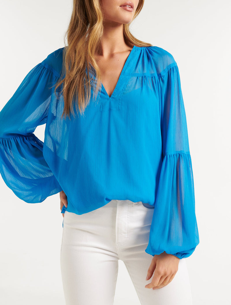 Luna Cord Detail Blouse Forever New