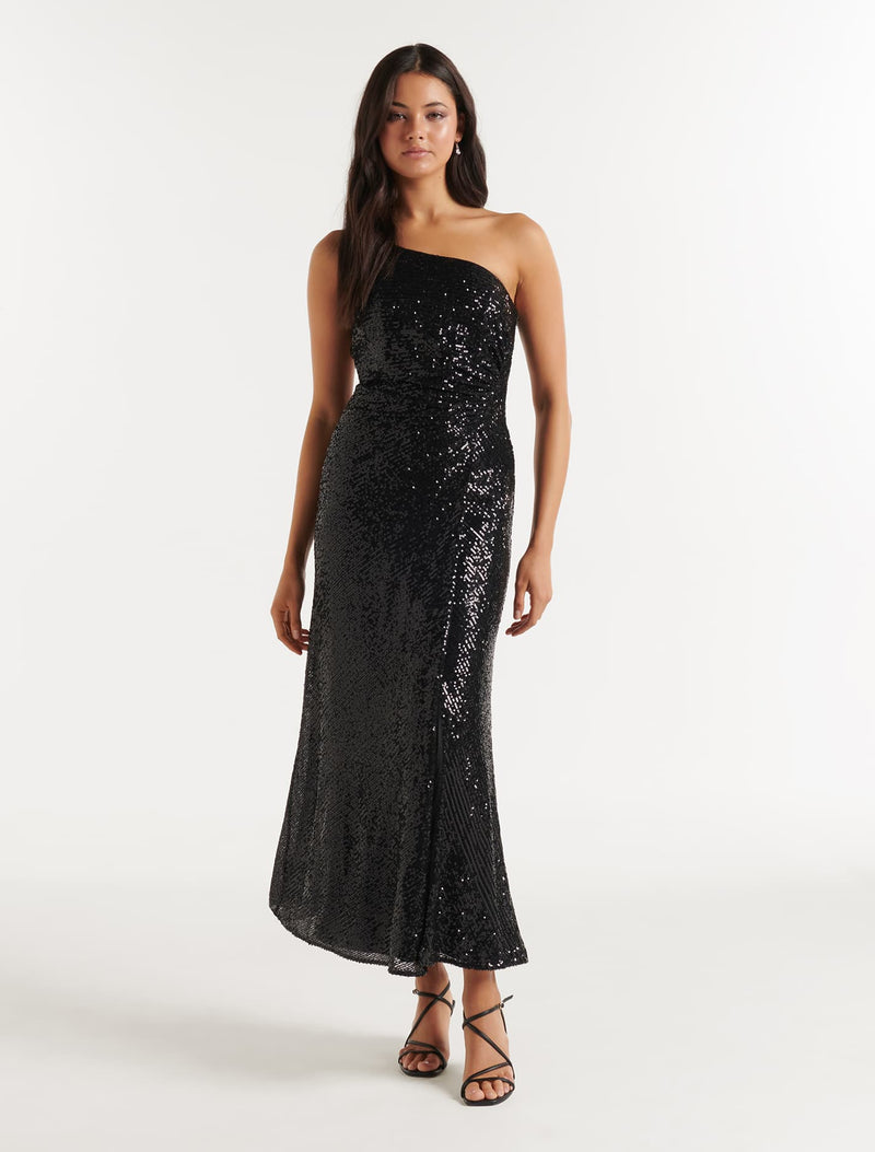 Forever new black glitter dress sale