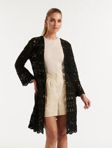 Simona Longline Crochet Kimono Forever New