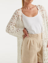 Simona Longline Crochet Kimono Forever New