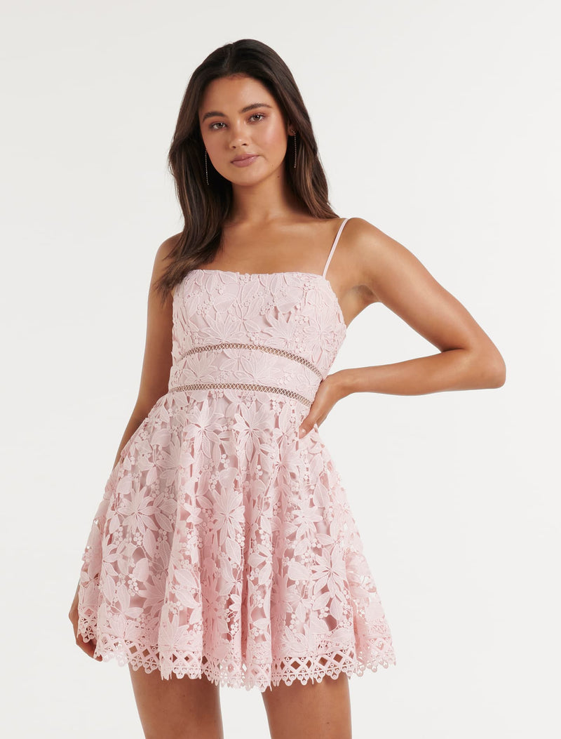 Forever new pink lace dress clearance