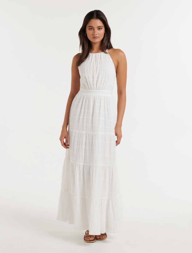 Kiki Tie Back Midi Dress Forever New