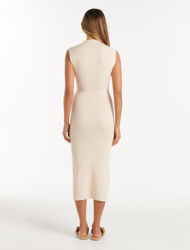 Suzana Collar Belted Knit Dress Forever New
