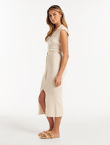 Suzana Collar Belted Knit Dress Forever New