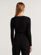 Amalfi Square Neck Long Sleeve Top Forever New