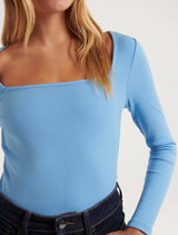 Amalfi Square Neck Long Sleeve Top Forever New