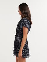 Bea Flutter Sleeve Mini Dress Forever New