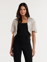 Selena Sequin Short Cape Forever New