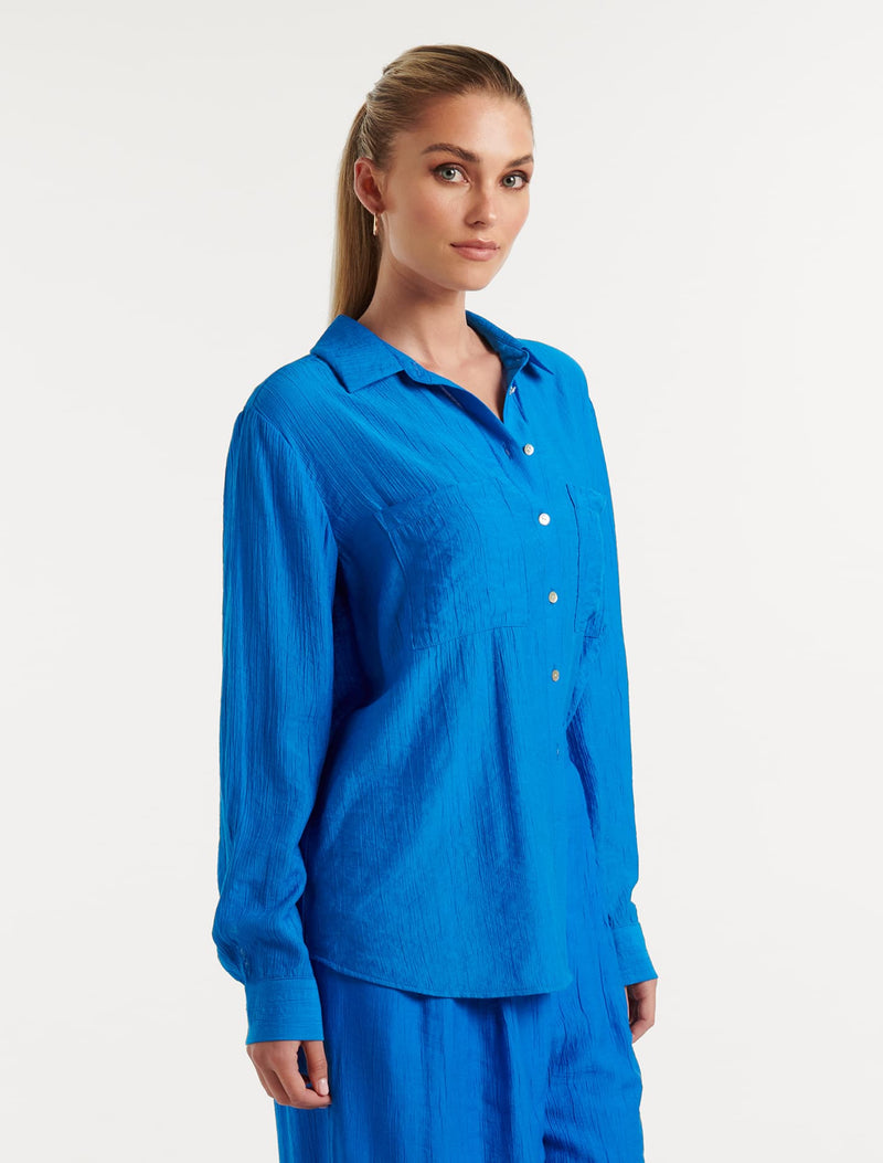 Selina Crinkle Resort Shirt Forever New
