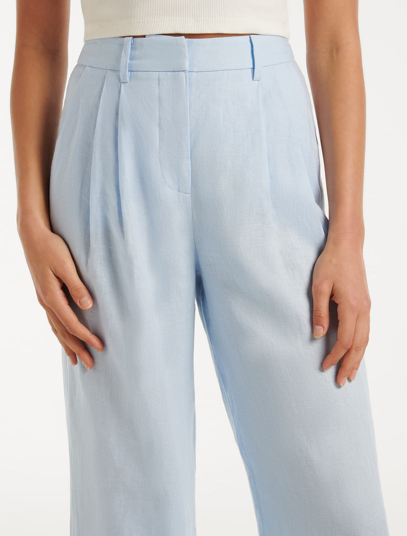 Valerie Linen Straight Leg Pants Forever New
