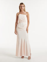 Wesley Asymm Strapless Maxi Dress Forever New