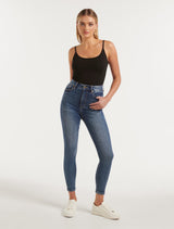 Mila Cropped High-Rise Skinny Jeans Forever New