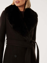 Nicole Fur Collar Coat Forever New