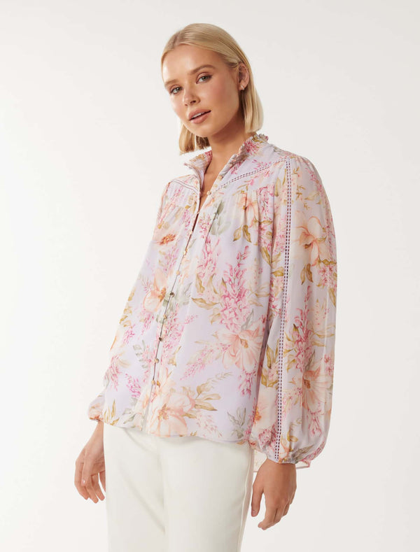 Adele Spliced Essence Blouse Forever New